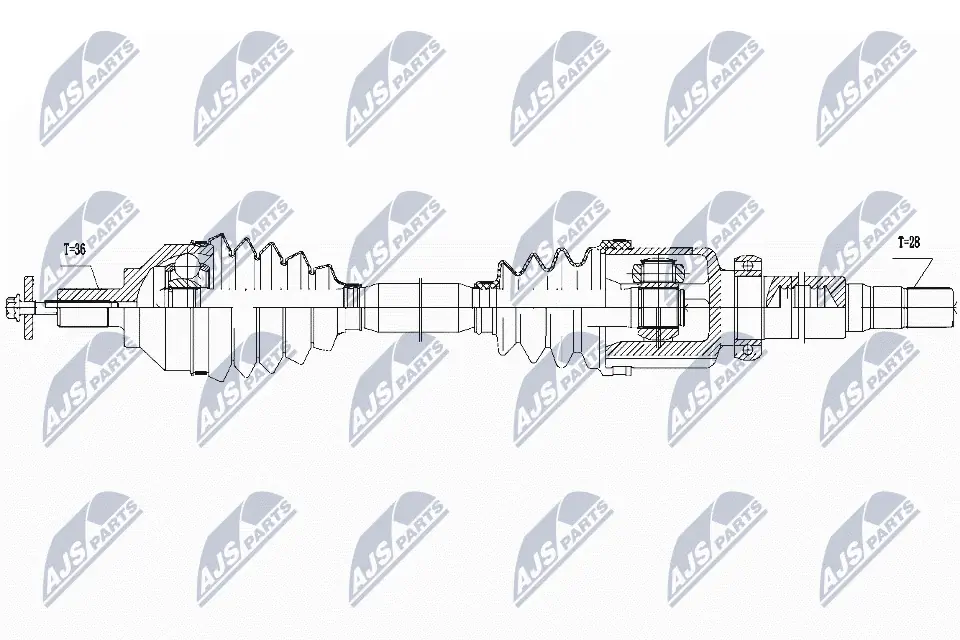 NTY hajtótengely - NPW-VV-113 - TothCarparts