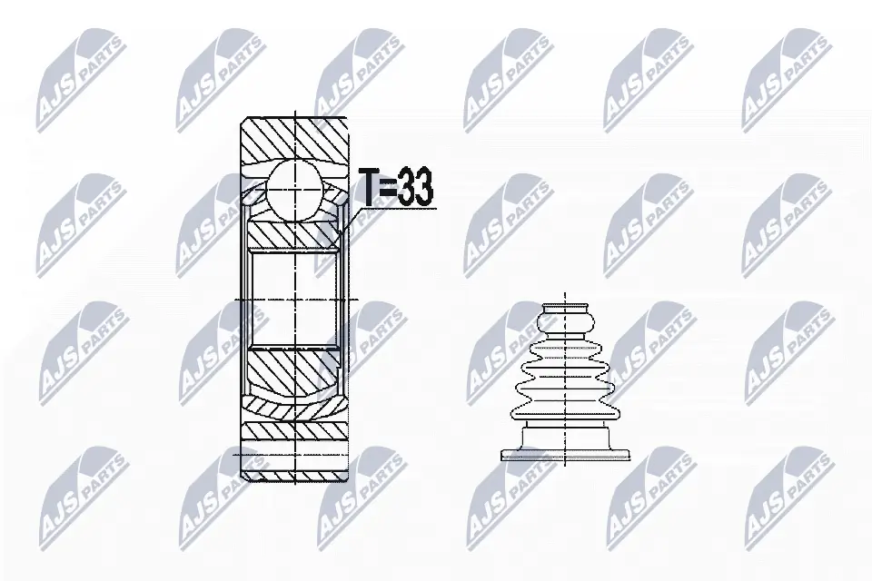 NTY csuklókészlet, hajtótengely - NPW-VW-074 - TothCarparts