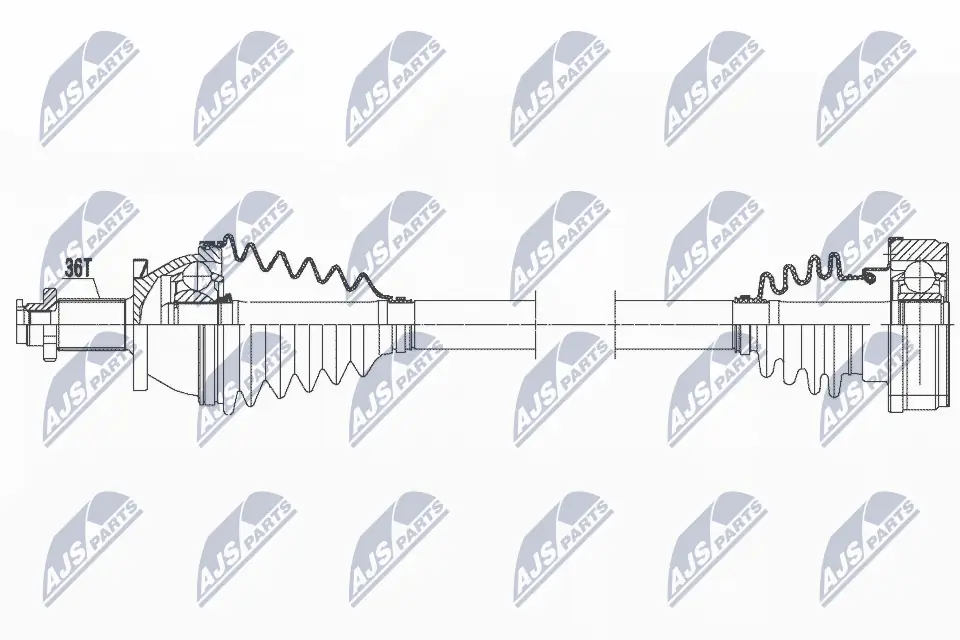 NTY hajtótengely - NPW-VW-105 - TothCarparts