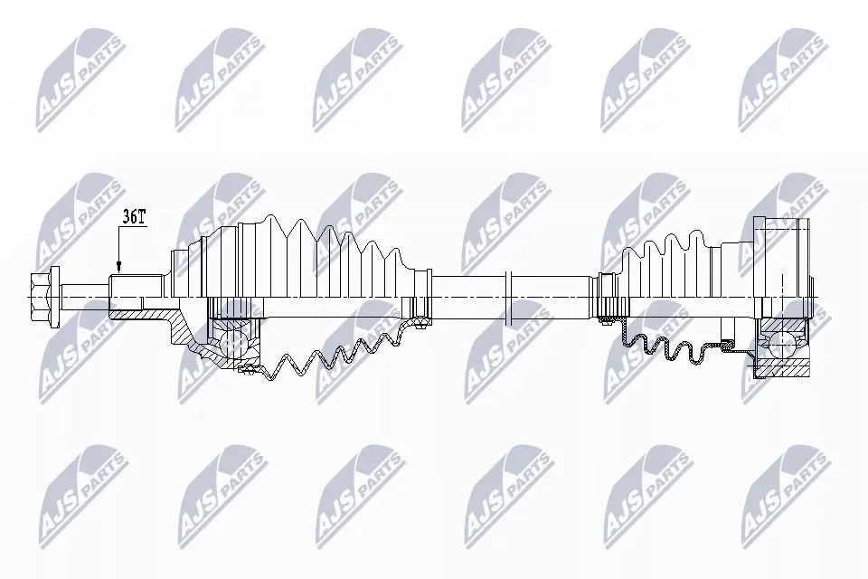 NTY hajtótengely - NPW-VW-151 - TothCarparts
