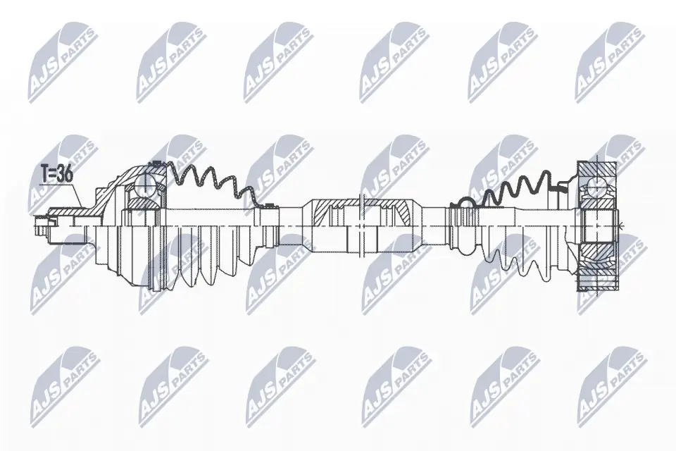 NTY hajtótengely - NPW-VW-171 - TothCarparts