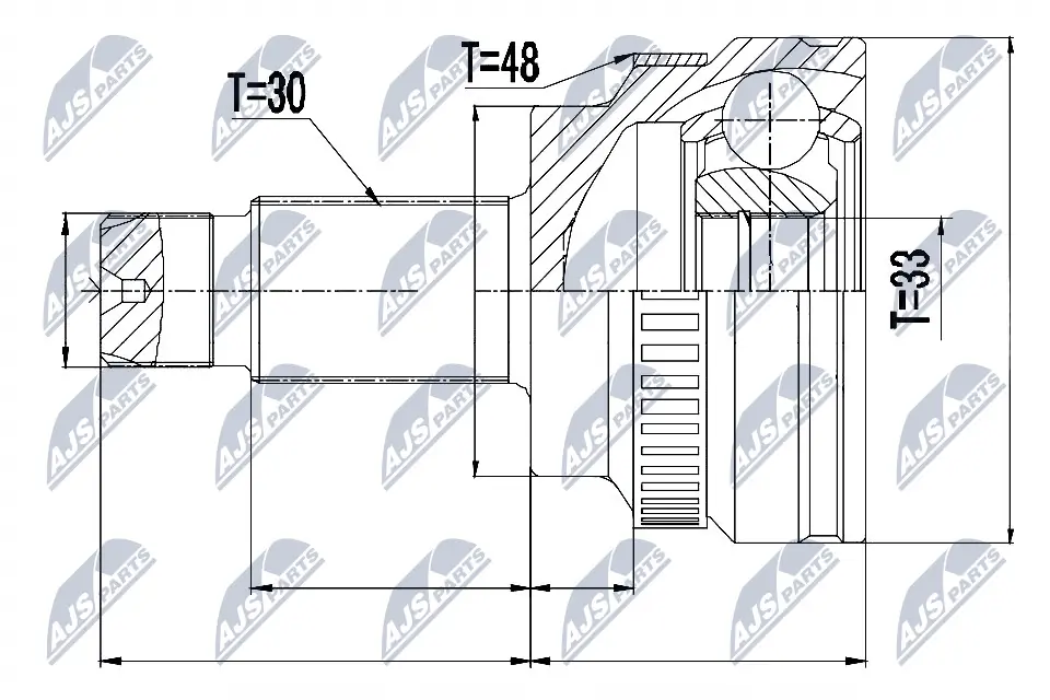NTY csuklókészlet, hajtótengely - NPZ-BM-010 - TothCarparts