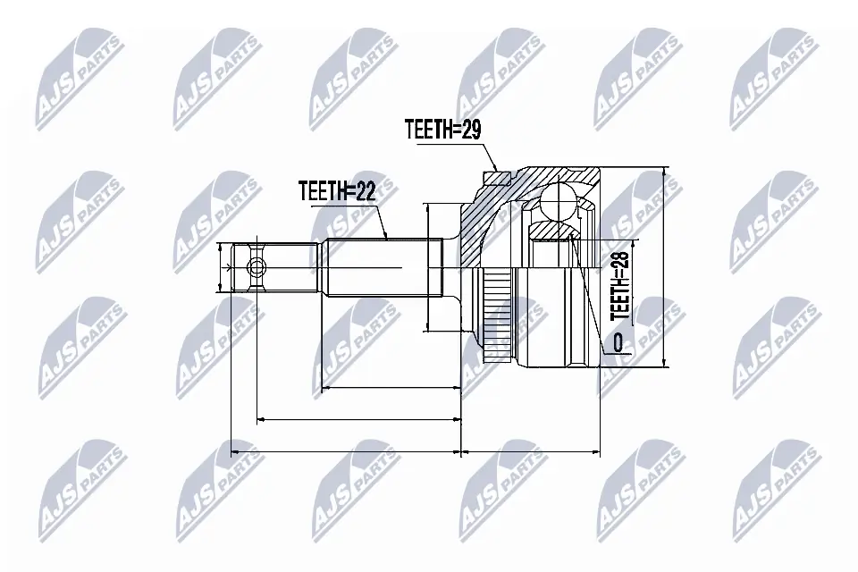 NTY csuklókészlet, hajtótengely - NPZ-PL-007 - TothCarparts