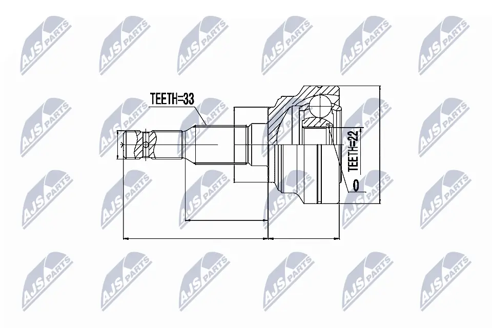 NTY csuklókészlet, hajtótengely - NPZ-PL-010 - TothCarparts