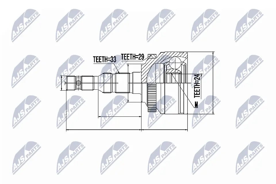 NTY csuklókészlet, hajtótengely - NPZ-PL-027 - TothCarparts