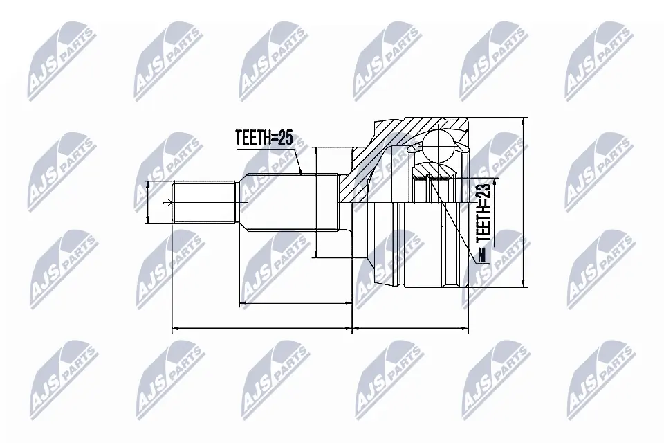 NTY csuklókészlet, hajtótengely - NPZ-RE-002 - TothCarparts