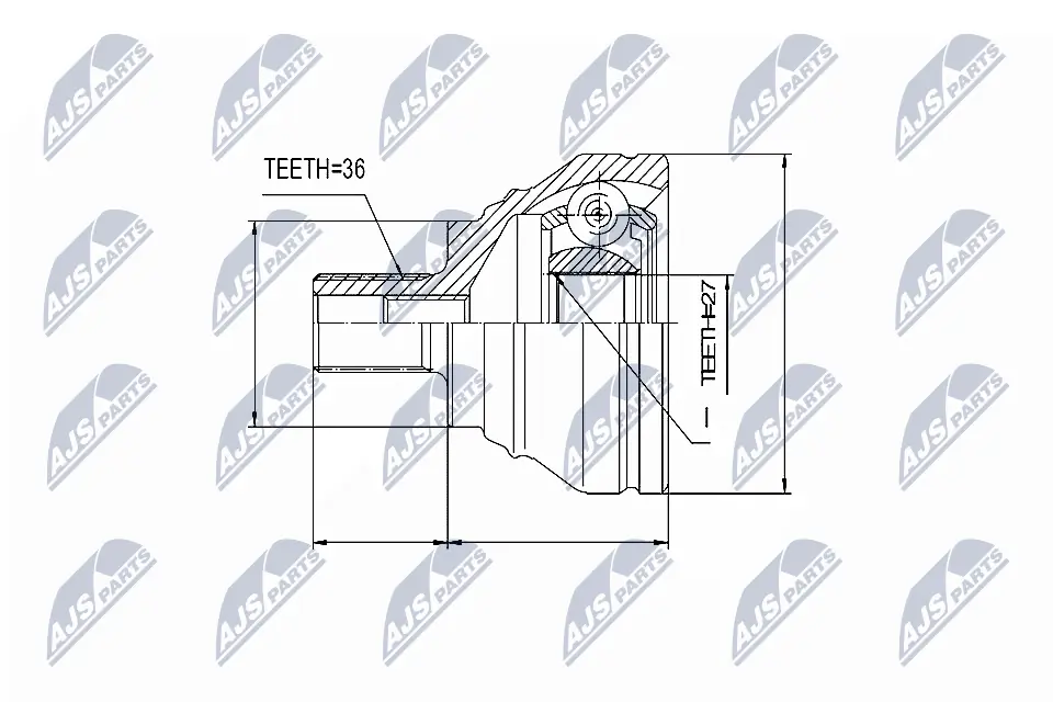 NTY csuklókészlet, hajtótengely - NPZ-SK-009 - TothCarparts