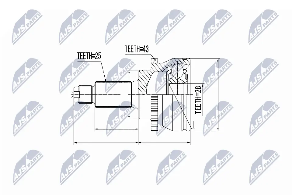 NTY csuklókészlet, hajtótengely - NPZ-SU-003 - TothCarparts