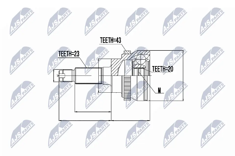 NTY csuklókészlet, hajtótengely - NPZ-SU-031 - TothCarparts