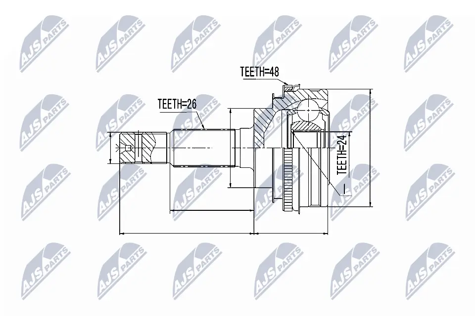 NTY csuklókészlet, hajtótengely - NPZ-TY-001 - TothCarparts