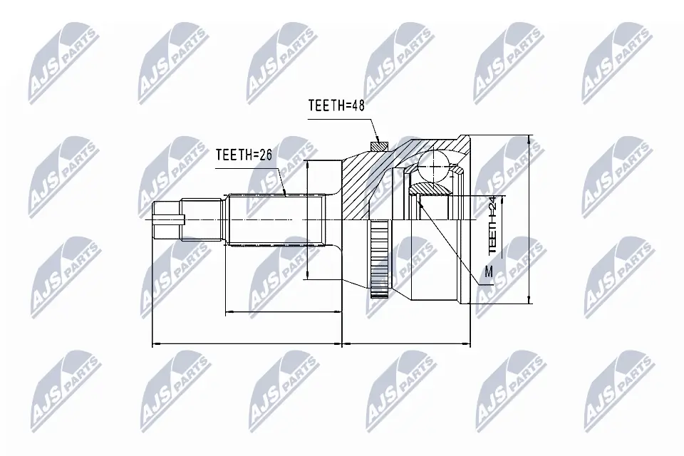 NTY csuklókészlet, hajtótengely - NPZ-TY-086 - TothCarparts