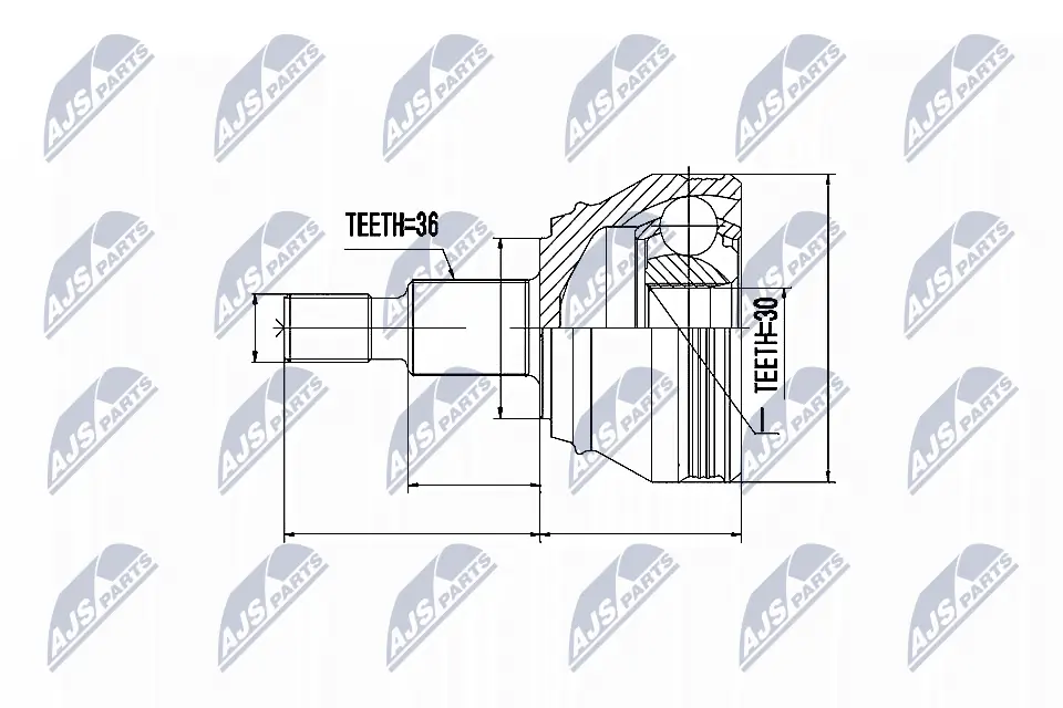 NTY csuklókészlet, hajtótengely - NPZ-VW-005 - TothCarparts