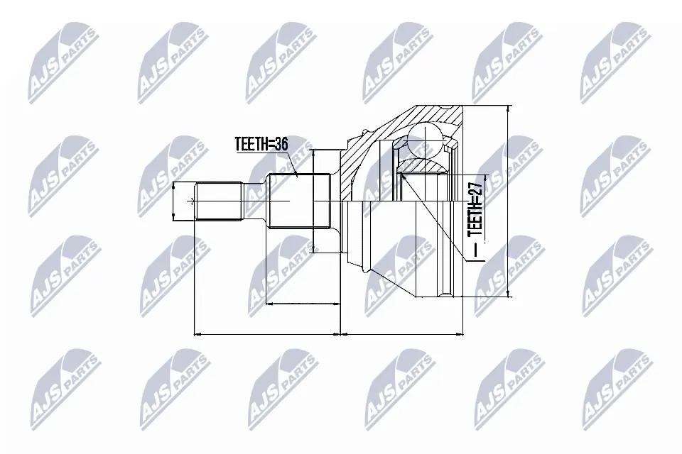 NTY csuklókészlet, hajtótengely - NPZ-VW-028 - TothCarparts