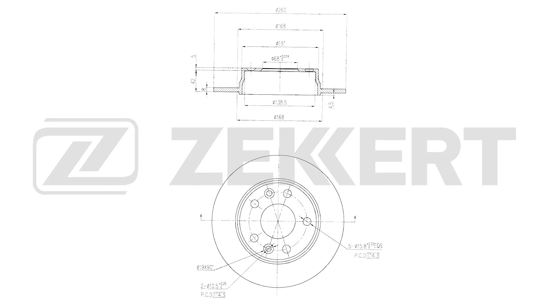 ZEKKERT féktárcsa - BS-6805 - TothCarparts