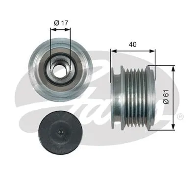 GATES-AU generátor szabadonfutó - OAP7013 - TothCarparts
