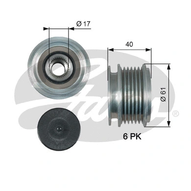 GATES-SEA generátor szabadonfutó - OAP7013 - TothCarparts