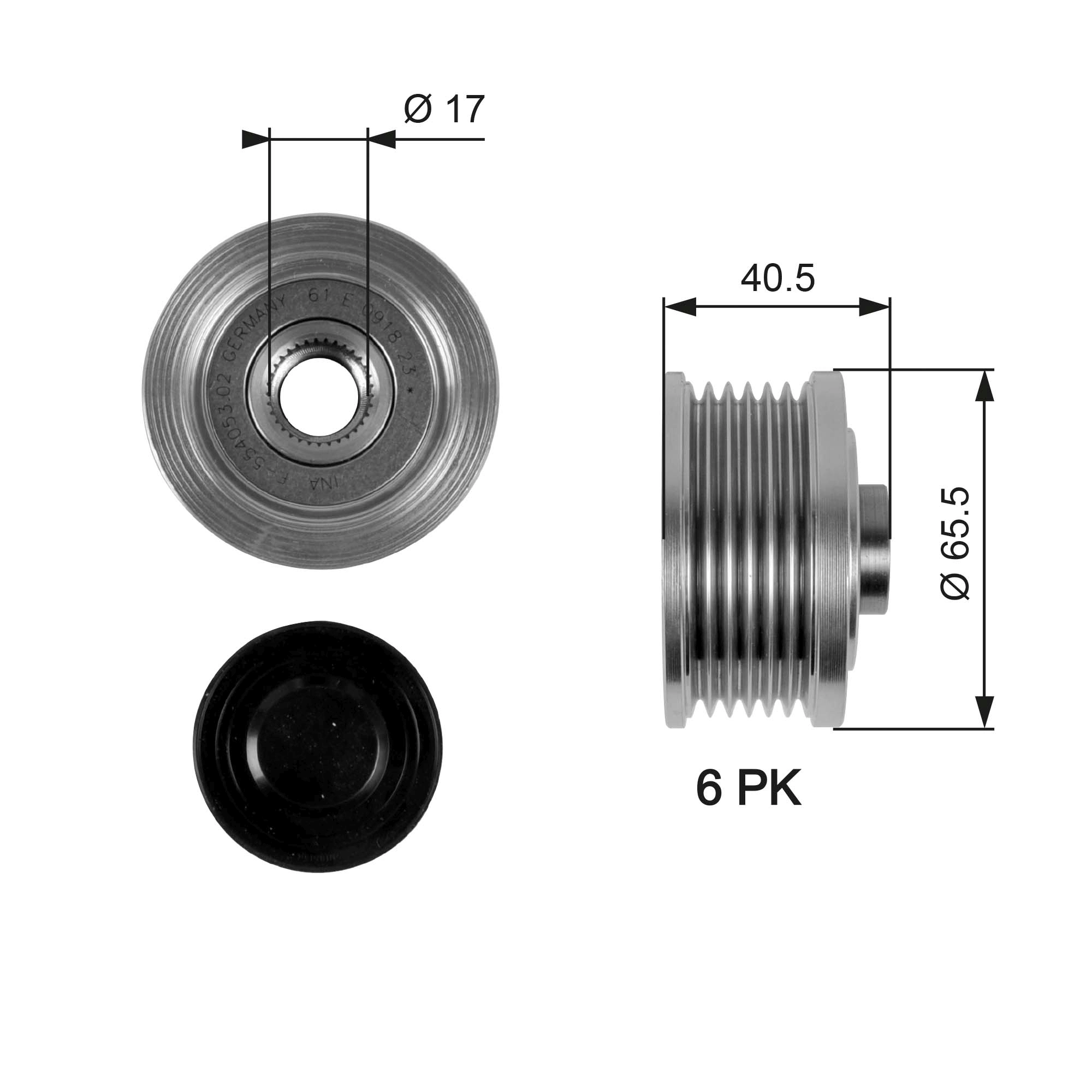 GATES generátor szabadonfutó - OAP7032 - TothCarparts