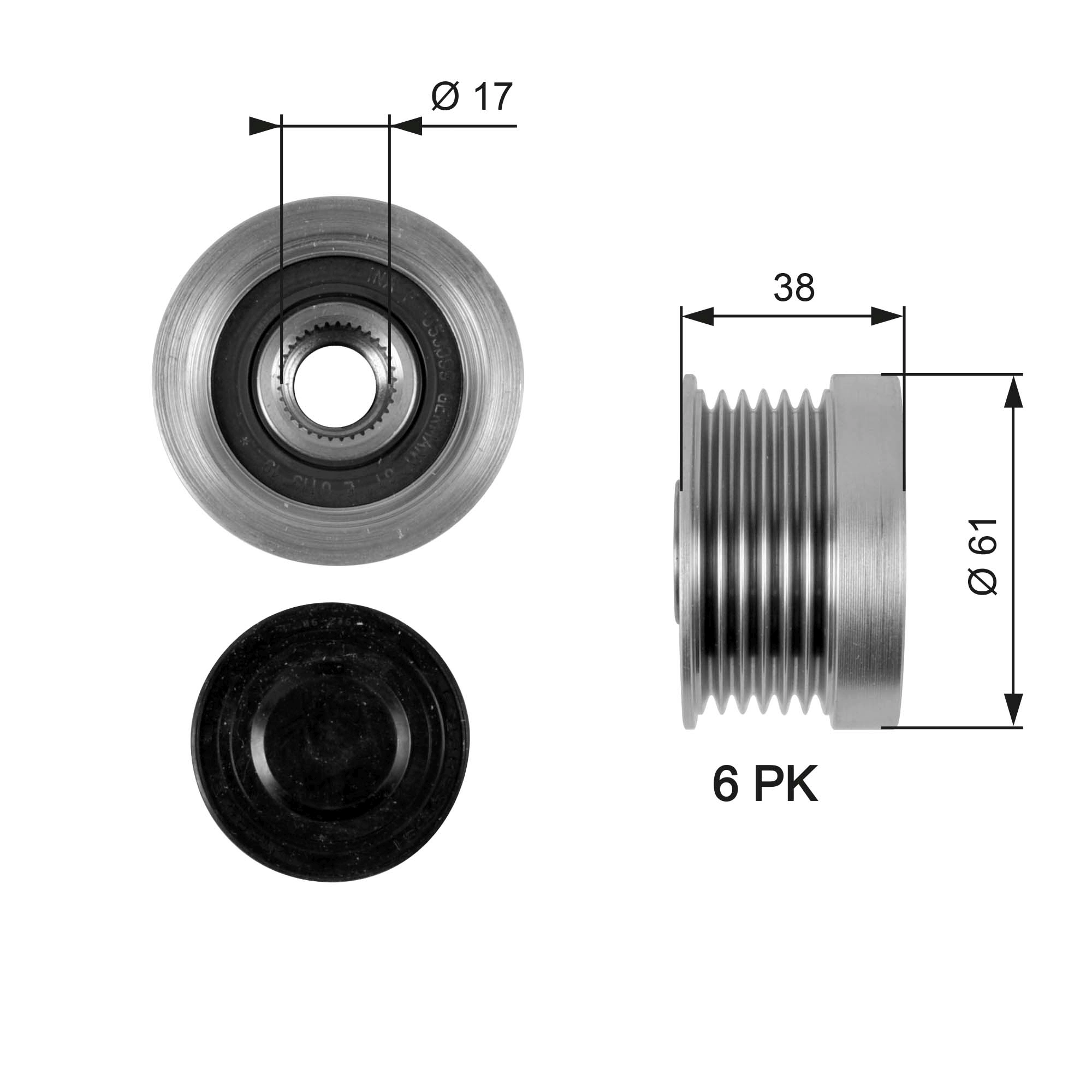GATES generátor szabadonfutó - OAP7036 - TothCarparts