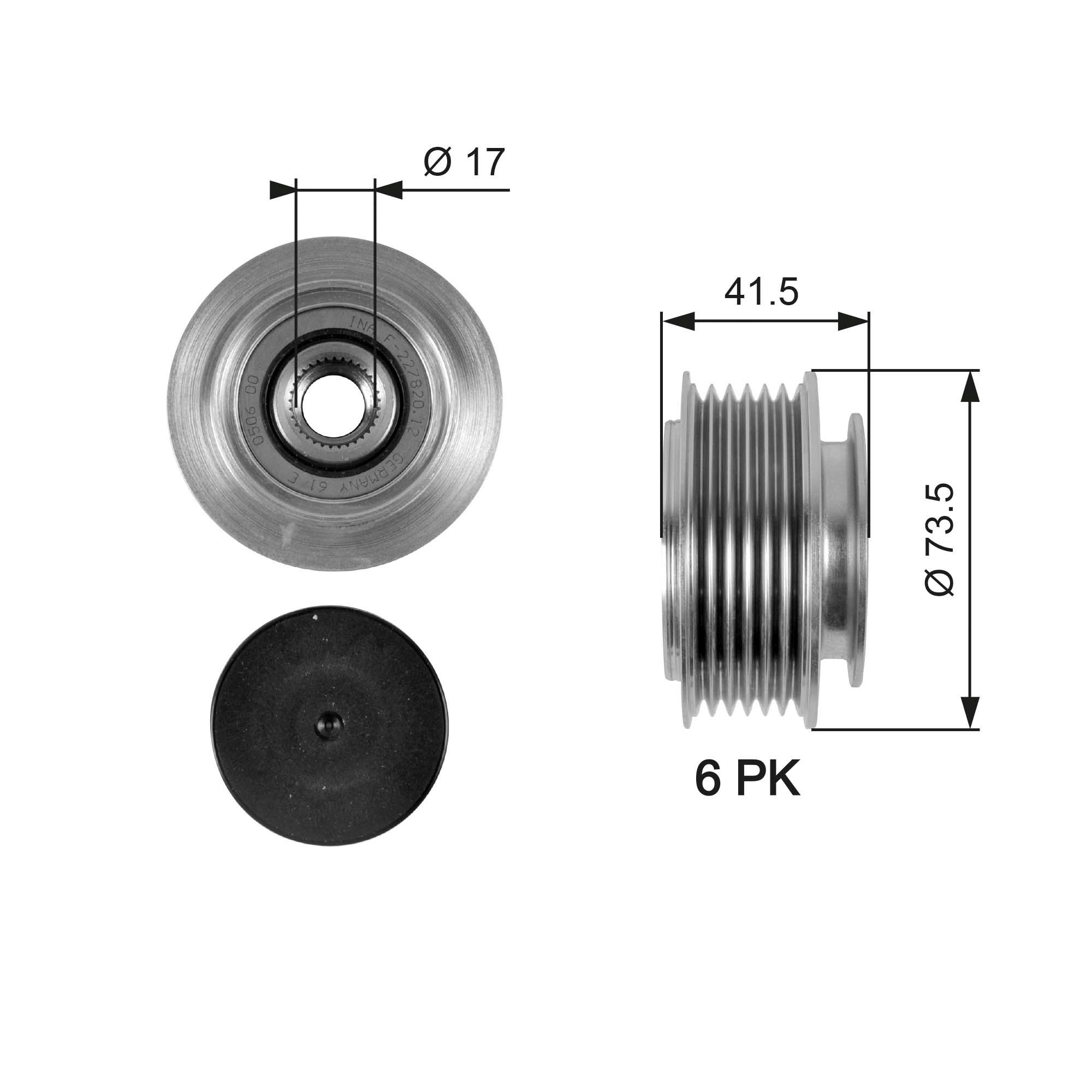 GATES generátor szabadonfutó - OAP7066 - TothCarparts