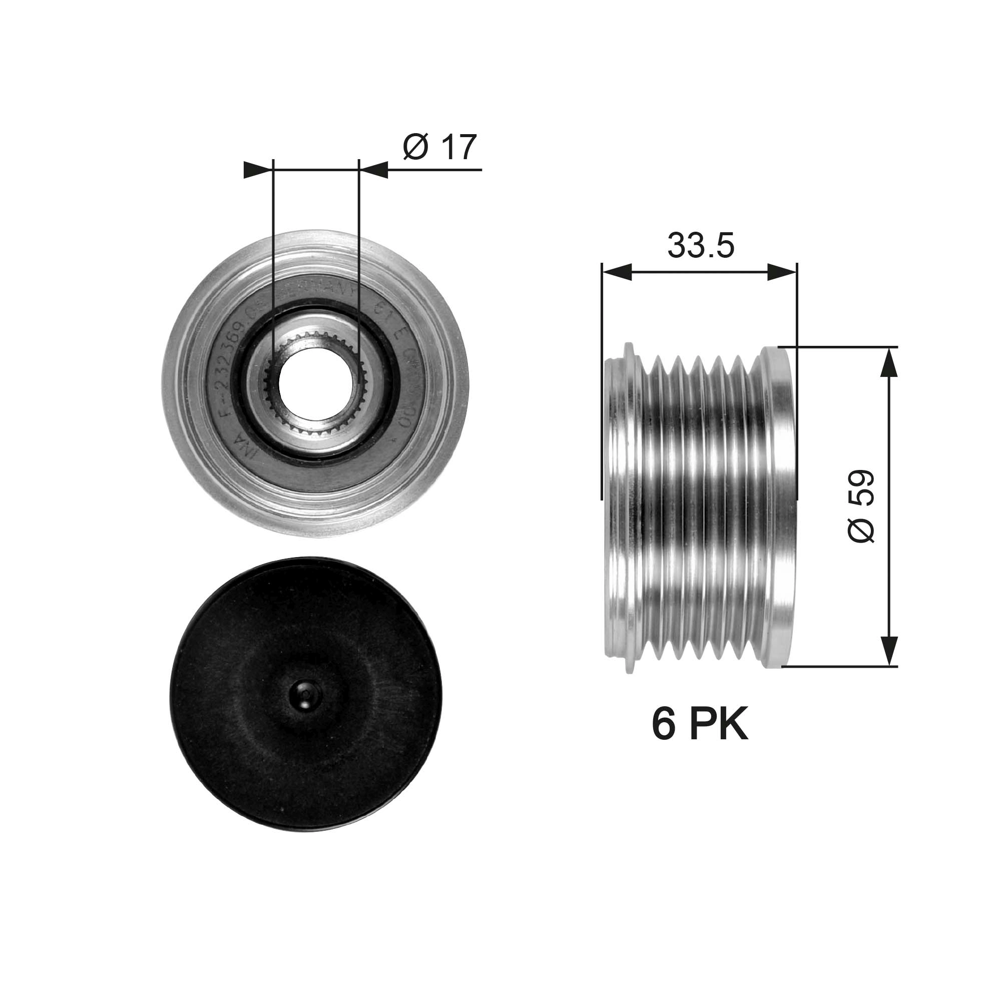 GATES generátor szabadonfutó - OAP7080 - TothCarparts