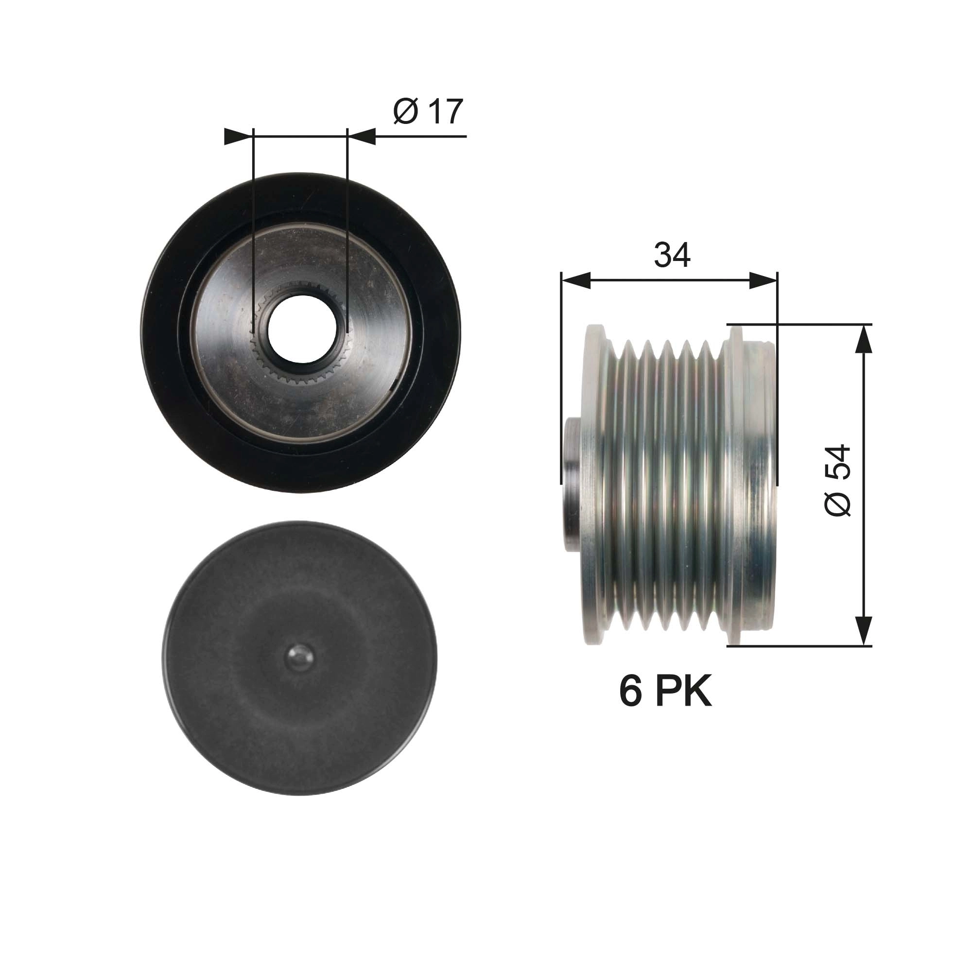 GATES generátor szabadonfutó - OAP7135 - TothCarparts