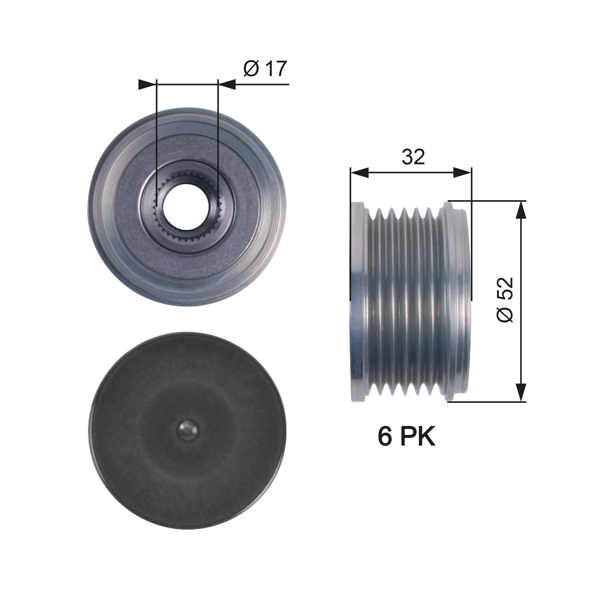 GATES generátor szabadonfutó - OAP7140 - TothCarparts