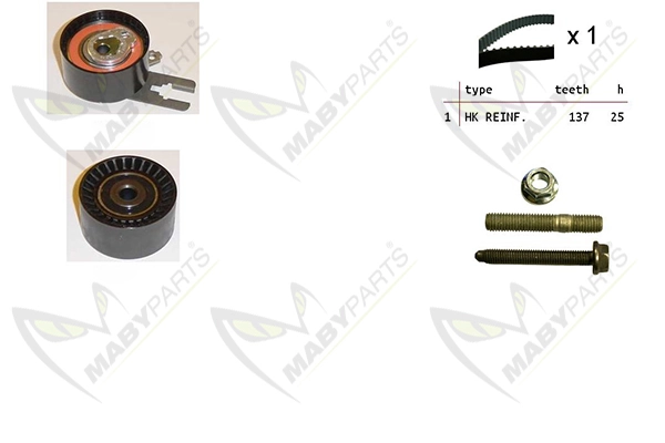 MABYPARTS Fogasszíjkészlet - OBK010038 - TothCarparts