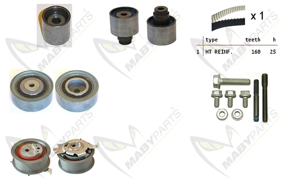 MABYPARTS Fogasszíjkészlet - OBK010046 - TothCarparts