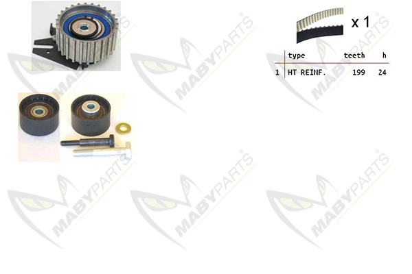 MABYPARTS Fogasszíjkészlet - OBK010053 - TothCarparts