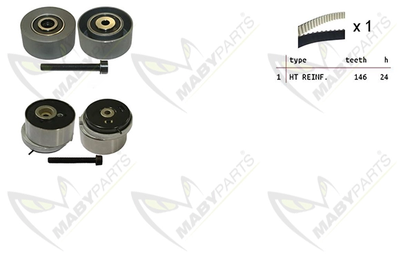 MABYPARTS Fogasszíjkészlet - OBK010095 - TothCarparts