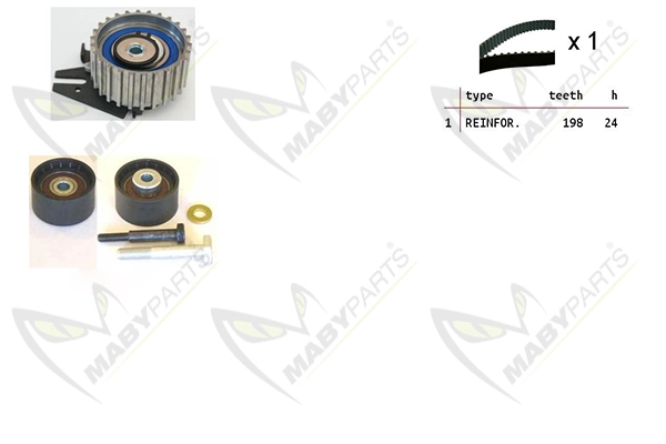 MABYPARTS Fogasszíjkészlet - OBK010098 - TothCarparts