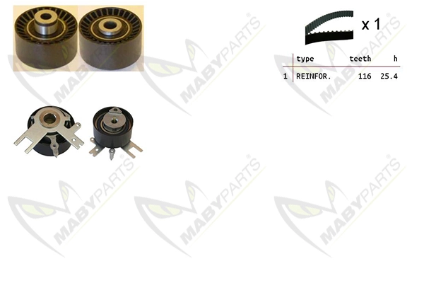 MABYPARTS Fogasszíjkészlet - OBK010108 - TothCarparts