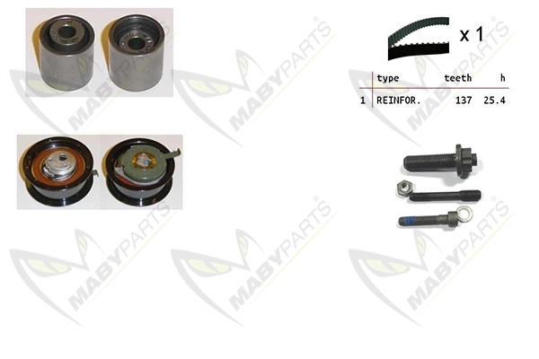MABYPARTS Fogasszíjkészlet - OBK010123 - TothCarparts