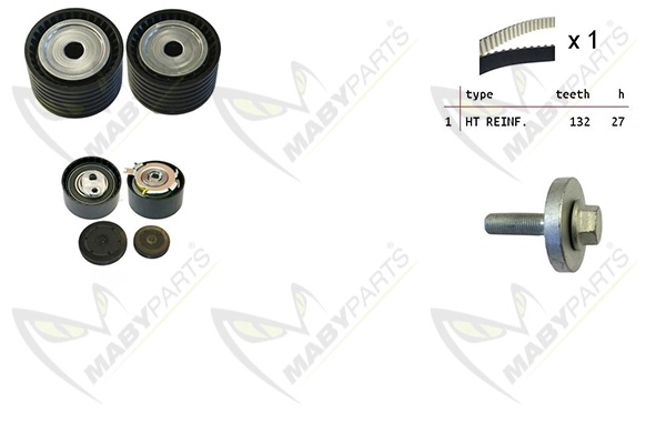 MABYPARTS Fogasszíjkészlet - OBK010147 - TothCarparts
