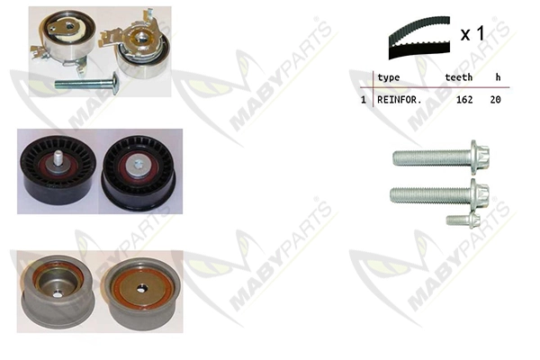 MABYPARTS Fogasszíjkészlet - OBK010213 - TothCarparts