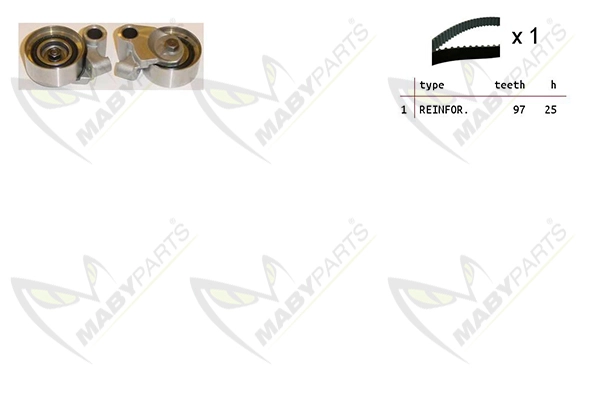 MABYPARTS Fogasszíjkészlet - OBK010225 - TothCarparts