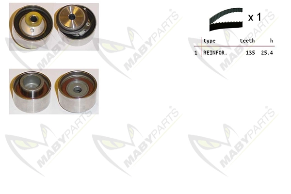 MABYPARTS Fogasszíjkészlet - OBK010346 - TothCarparts