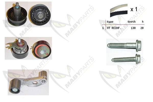 MABYPARTS Fogasszíjkészlet - OBK010351 - TothCarparts