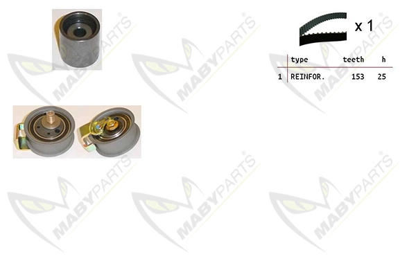 MABYPARTS Fogasszíjkészlet - OBK010372 - TothCarparts