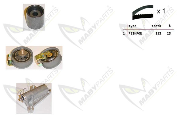 MABYPARTS Fogasszíjkészlet - OBK010373 - TothCarparts