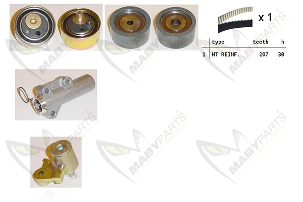 MABYPARTS Fogasszíjkészlet - OBK010435 - TothCarparts