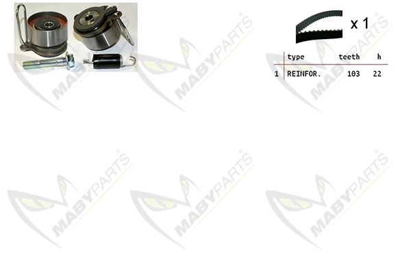 MABYPARTS Fogasszíjkészlet - OBK010455 - TothCarparts