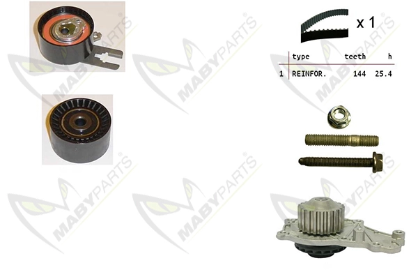 MABYPARTS Vízpumpa + fogasszíj készlet - OBKWP0051 - TothCarparts