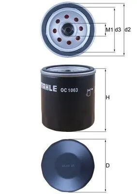 MAHLE olajszűrő - OC 1063 - TothCarparts