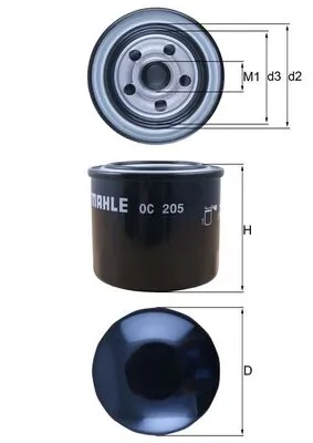 MAHLE olajszűrő - OC 205 - TothCarparts
