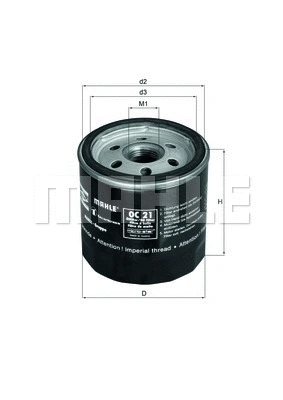 MAHLE olajszűrő - OC 21 - TothCarparts