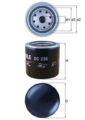 MAHLE olajszűrő - OC 236 - TothCarparts