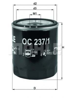 KNECHT olajszűrő - OC 237/1 - TothCarparts