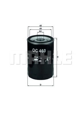 MAHLE olajszűrő - OC 460 - TothCarparts