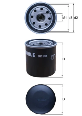 MAHLE olajszűrő - OC 534 - TothCarparts